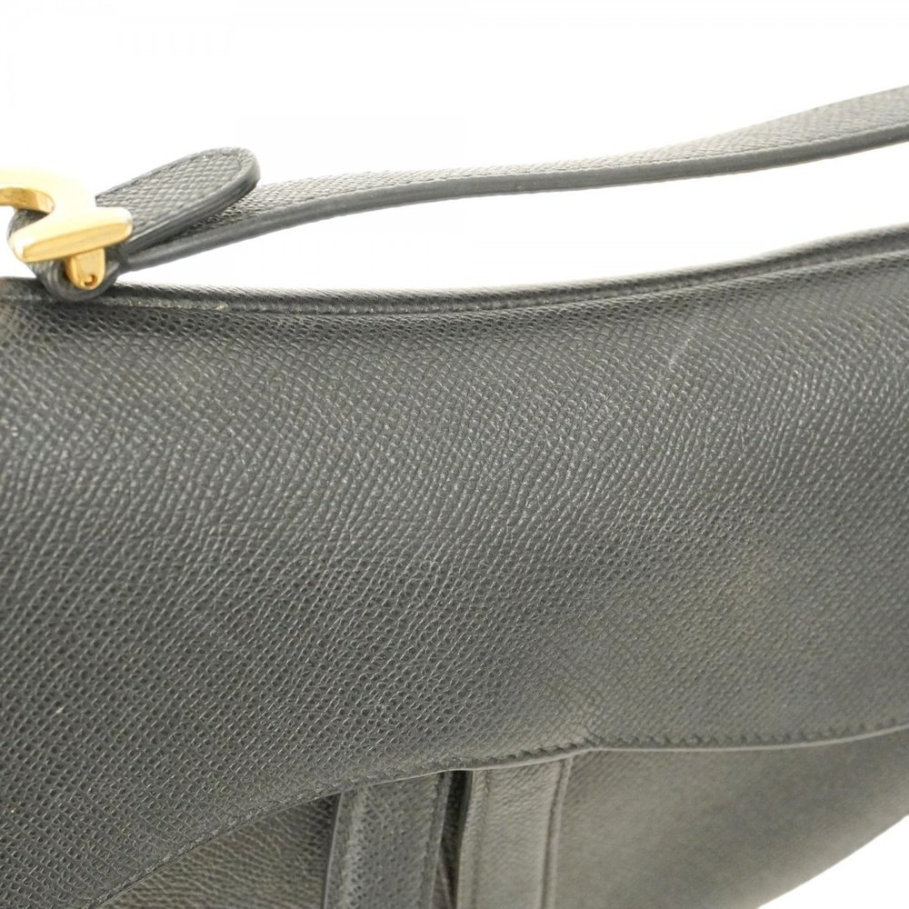 Christian Dior Handbag Saddle Bag Leather Black Women's - Picture 11 of 16